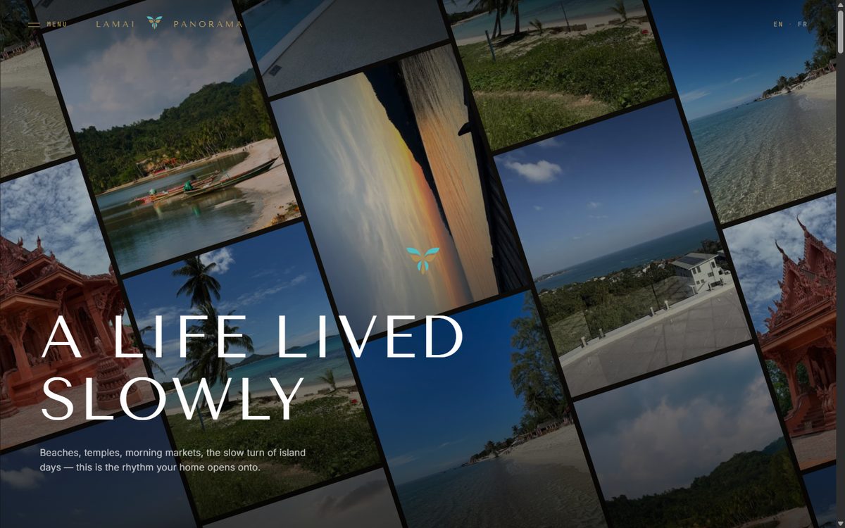 Lamai Panorama project website, designed and built by Blueprint Samui